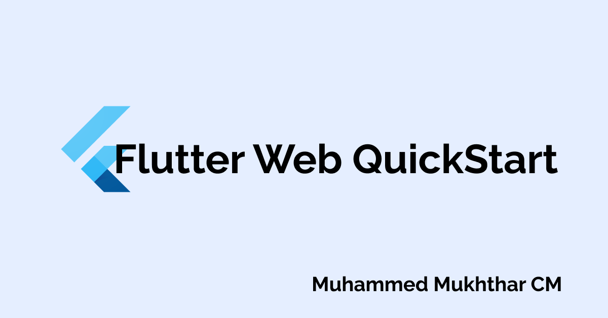 Flutter Web Quickstart