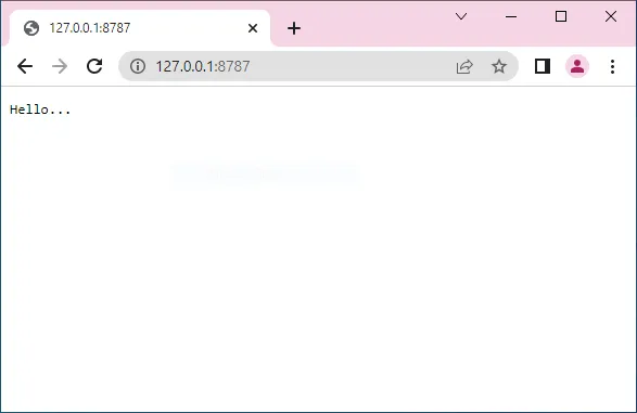 Output of the default code