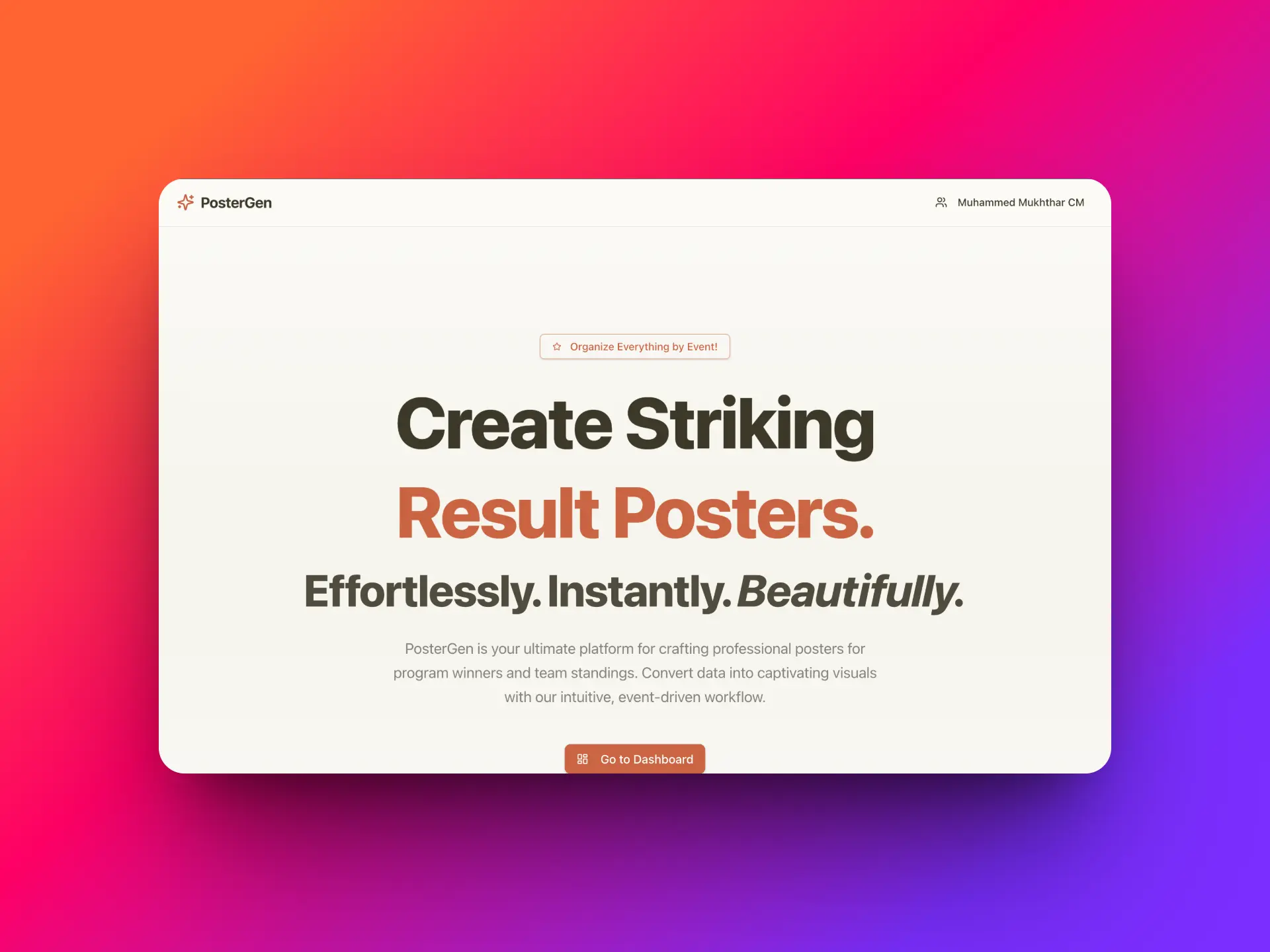 Screenshot of PosterGen