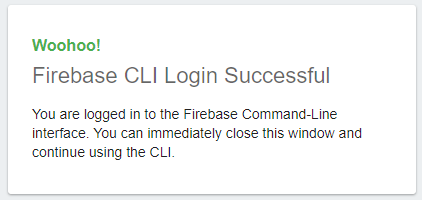 Cli login succesful